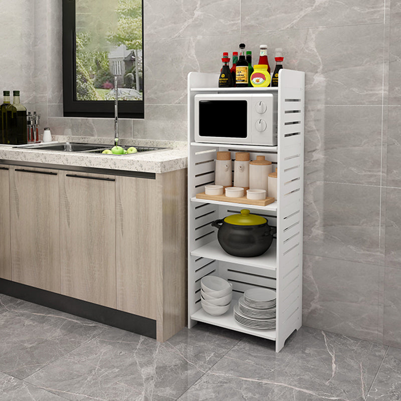 11.81"W Bookcase Contemporary Style Pure White Bookshelf for Home Office