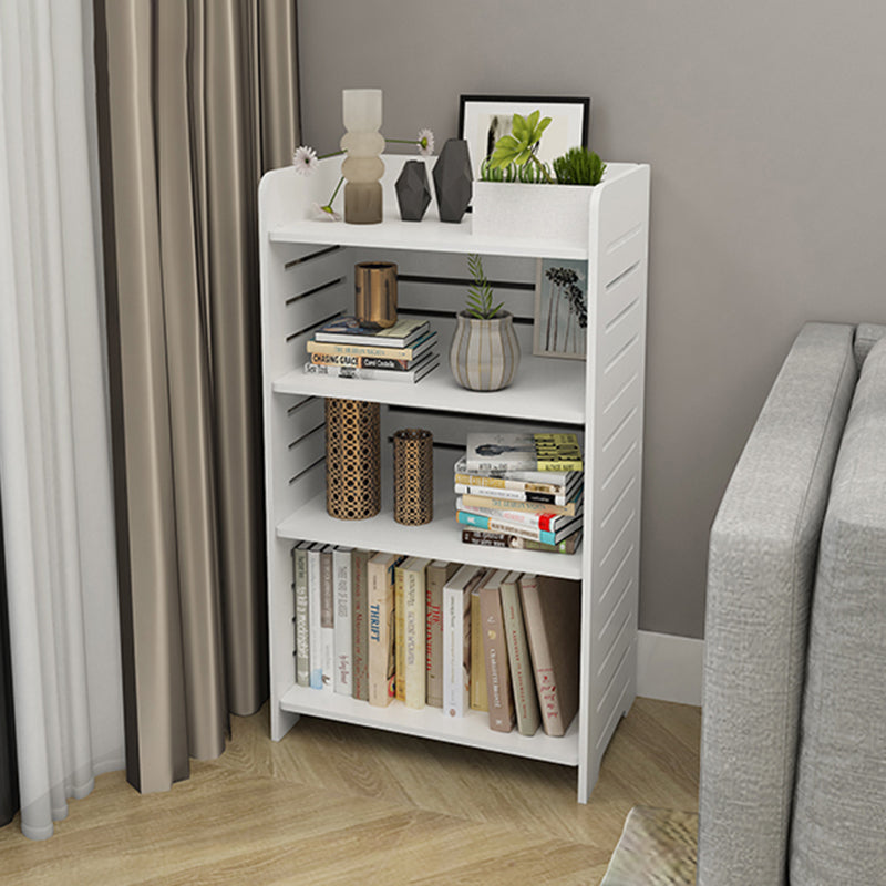 11.81"W Bookcase Contemporary Style Pure White Bookshelf for Home Office