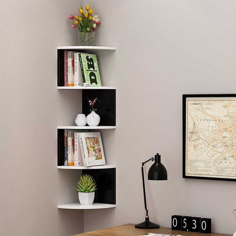 Contemporary Style Wall Mounted Bookcase Engineered Wood Bookshelf