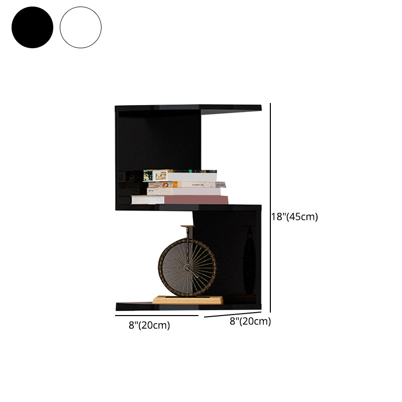 Contemporary Style Wall Mounted Bookcase Engineered Wood Bookshelf