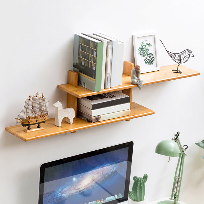 Modern Style Wood Bookcase Closed Back Bookshelf for Home Office