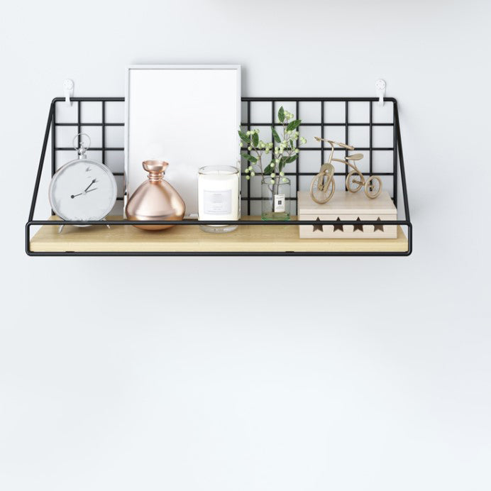 Home Floating Bookcase Modern Metal Bookshelf With Rectangular Shelves