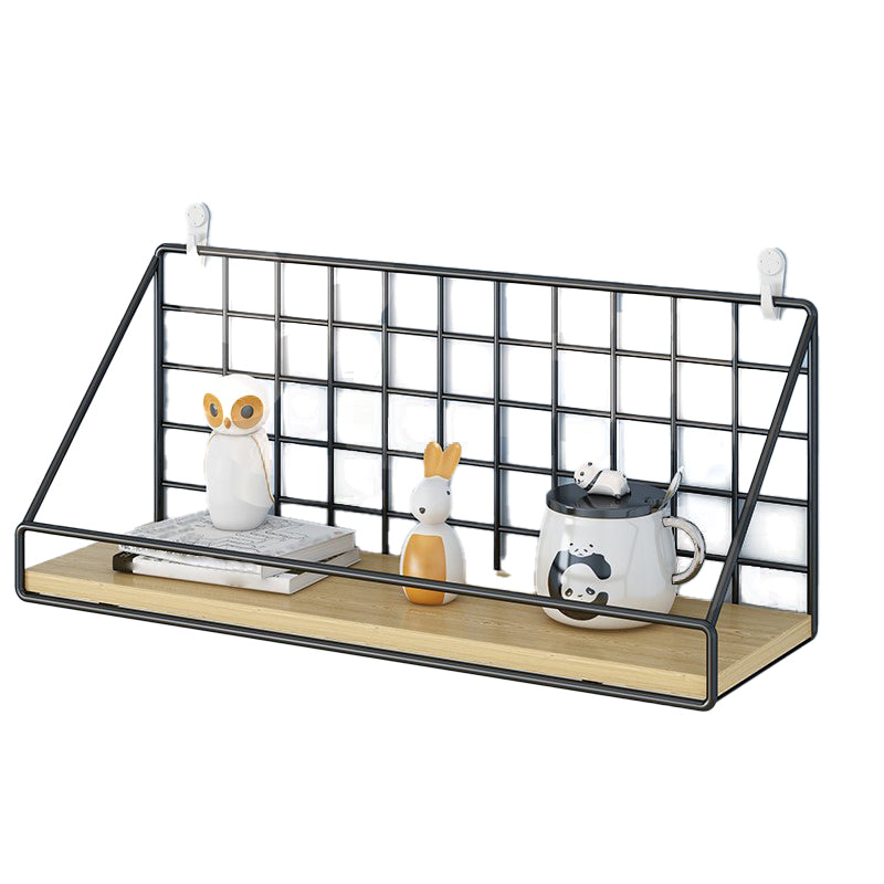 Home Floating Bookcase Modern Metal Bookshelf With Rectangular Shelves