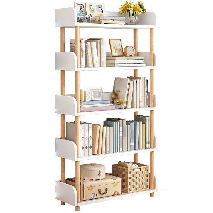 Home Standard Bookcase Modern Wooden Bookshelf with Rectangle Shelves