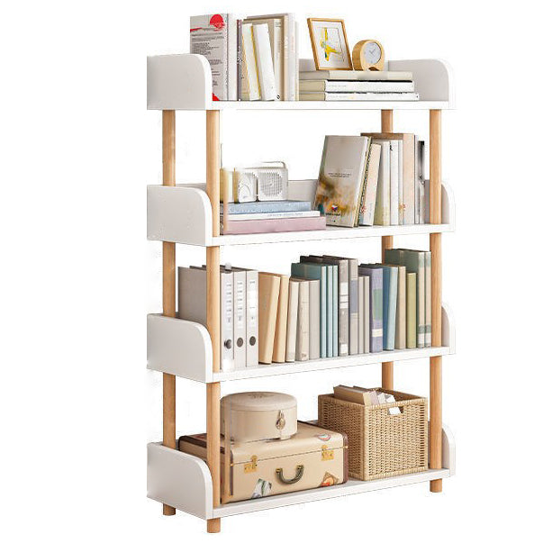 Home Standard Bookcase Modern Wooden Bookshelf with Rectangle Shelves