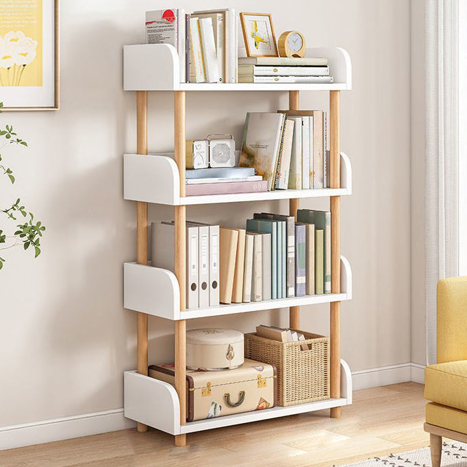 Home Standard Bookcase Modern Wooden Bookshelf with Rectangle Shelves