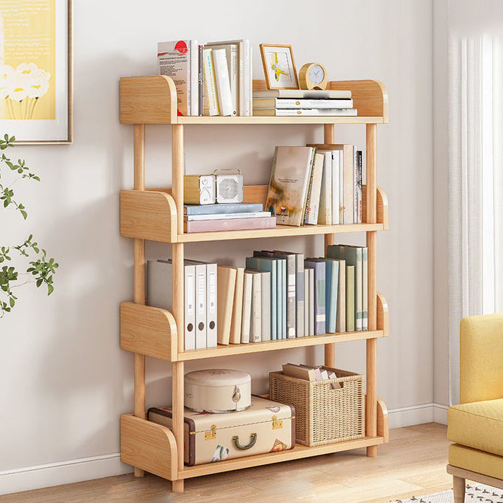 Home Standard Bookcase Modern Wooden Bookshelf with Rectangle Shelves