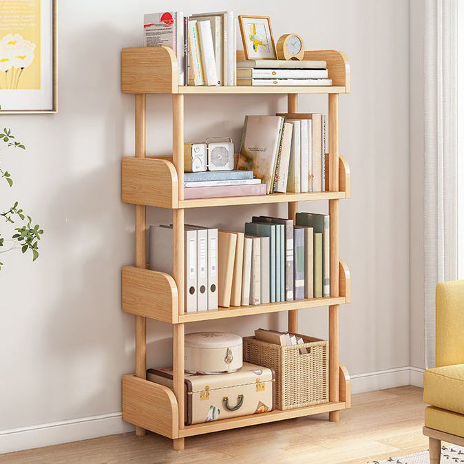 Home Standard Bookcase Modern Wooden Bookshelf with Rectangle Shelves