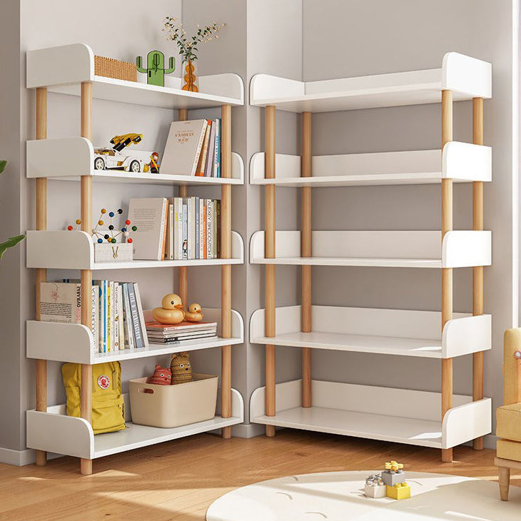 Home Standard Bookcase Modern Wooden Bookshelf with Rectangle Shelves