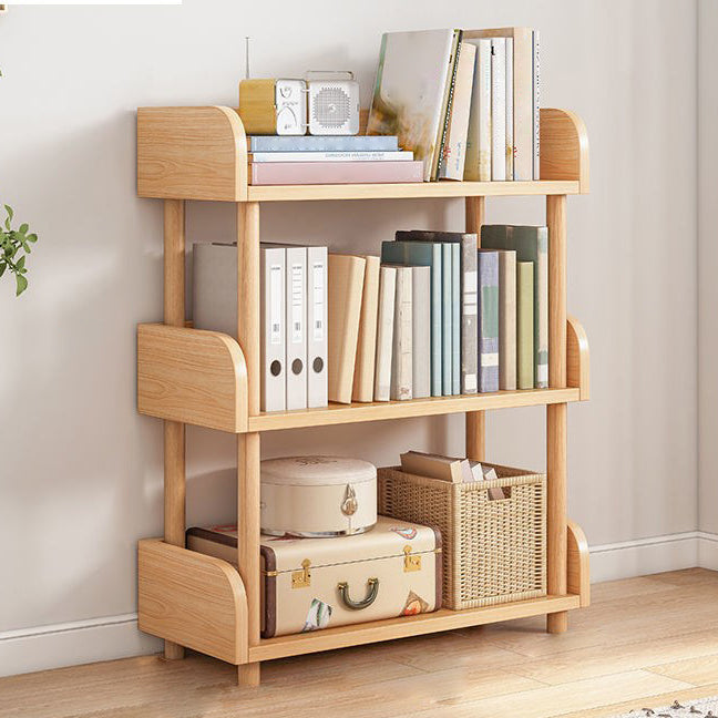 Home Standard Bookcase Modern Wooden Bookshelf with Rectangle Shelves