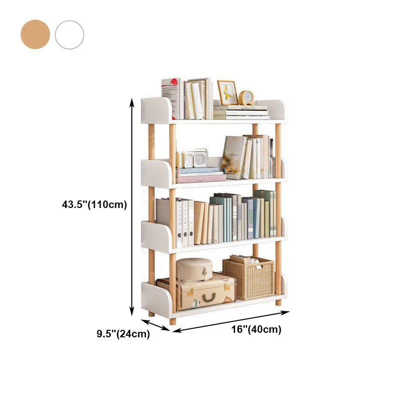 Home Standard Bookcase Modern Wooden Bookshelf with Rectangle Shelves