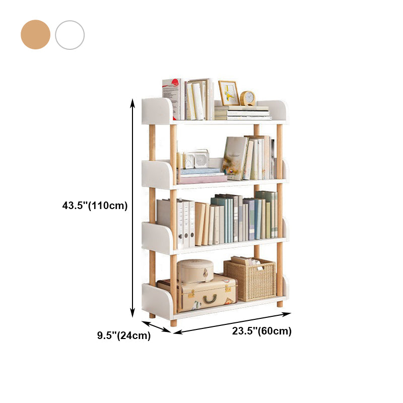 Home Standard Bookcase Modern Wooden Bookshelf with Rectangle Shelves