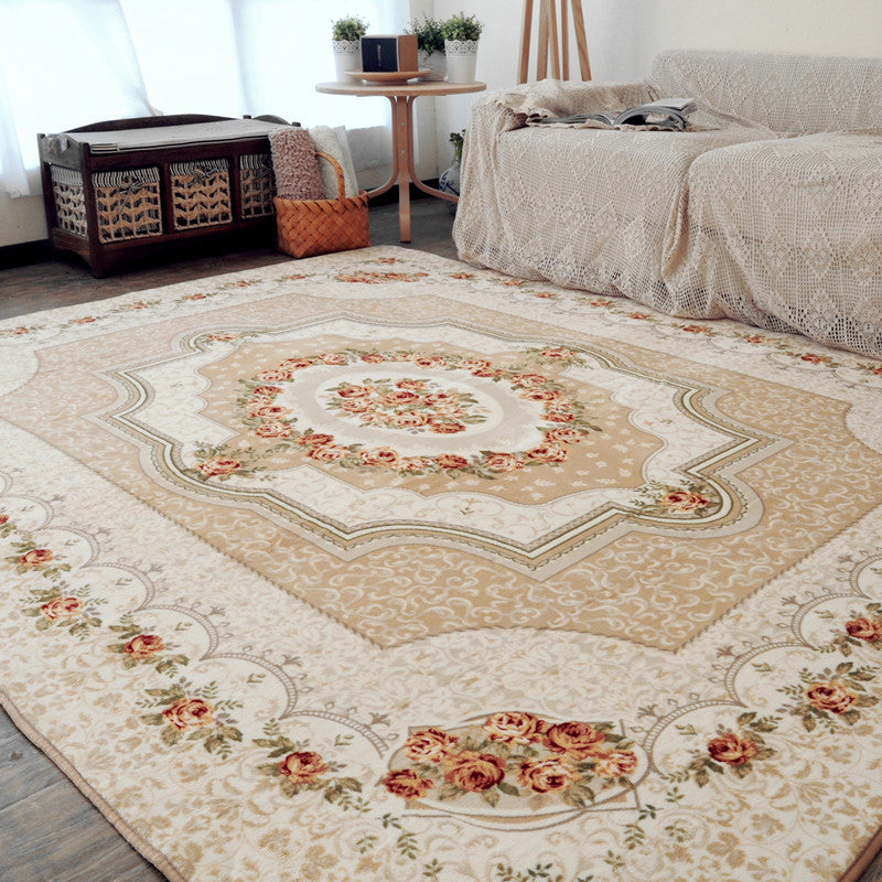 Modern European Style Rug Living Room Carpet Polyester Washable Area Rug