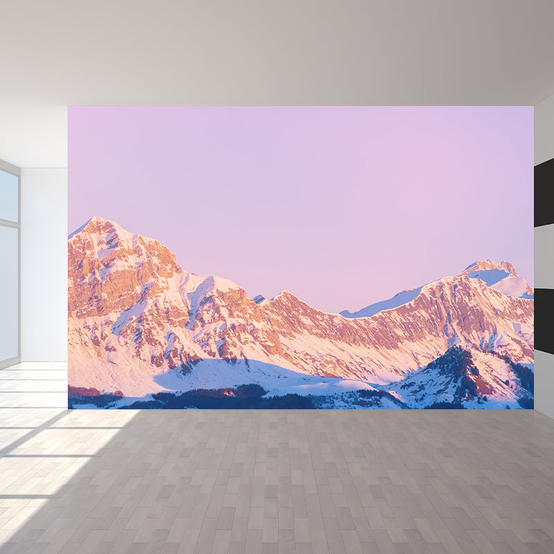 Environment Friendly Resistant Mural Wallpaper Mountain Range Living Room Wall Mural