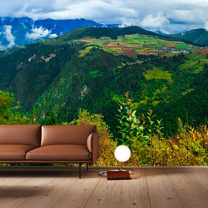 Wallpaper Photography Stain Resistant Wall Mural Mountain Range Sitting Room Wall Mural