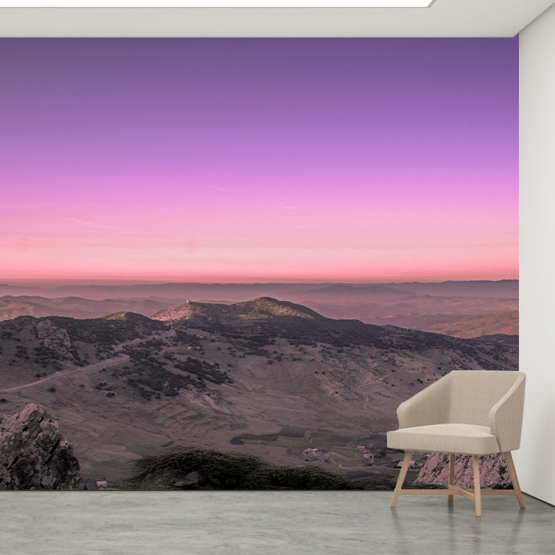 Photography Wall Mural Wallpaper Mountain Range Sitting Room Wall Mural