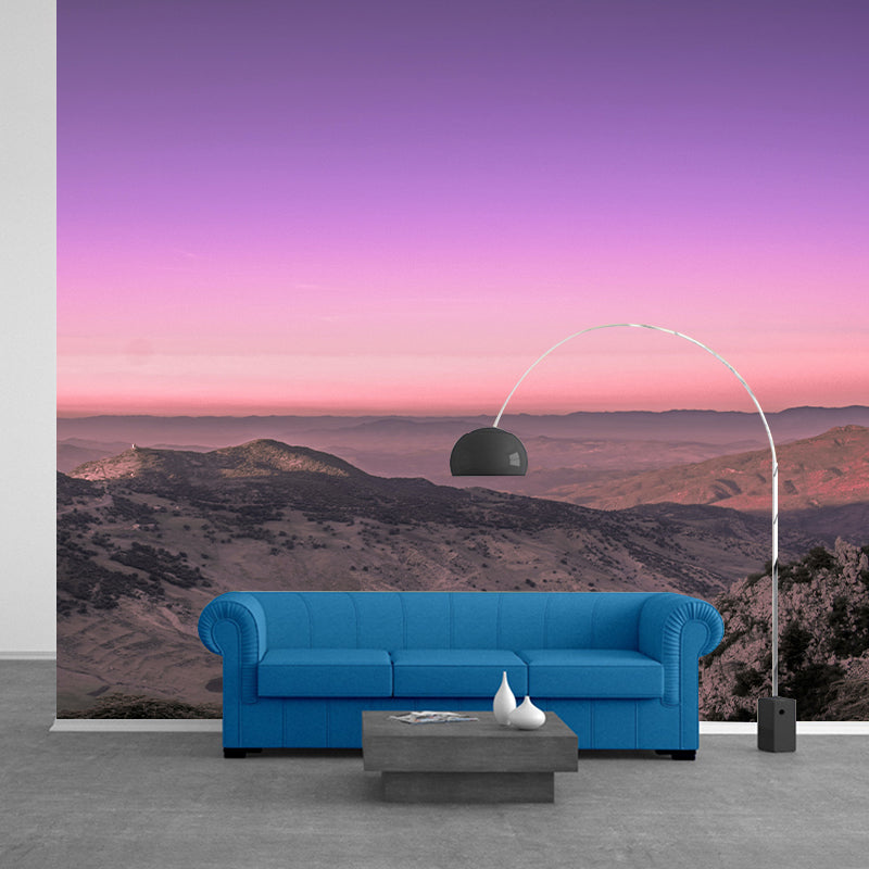 Photography Wall Mural Wallpaper Mountain Range Sitting Room Wall Mural