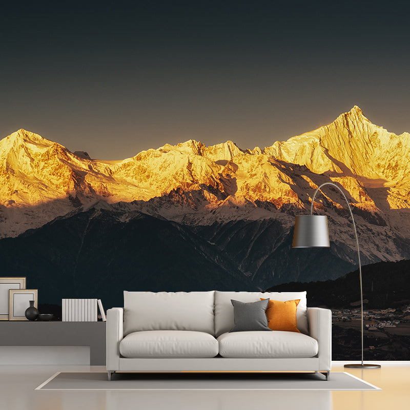 Modern Style Wall Mural Wallpaper Mountain Range Living Room Wall Mural