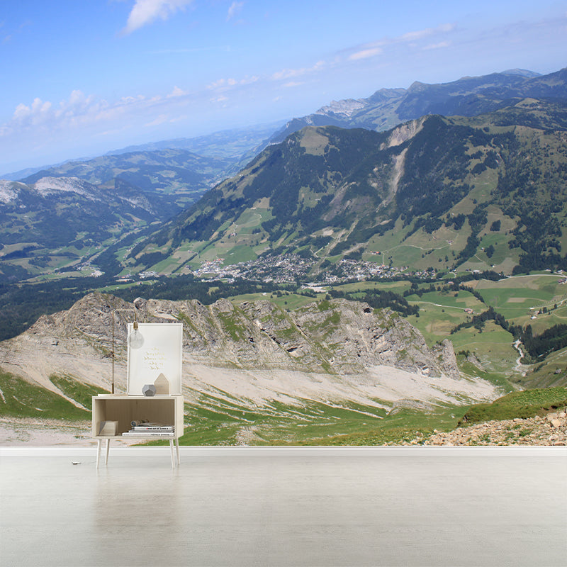 Mural Modern Photography Wallpaper Mountain Range Sitting Room Wall Mural