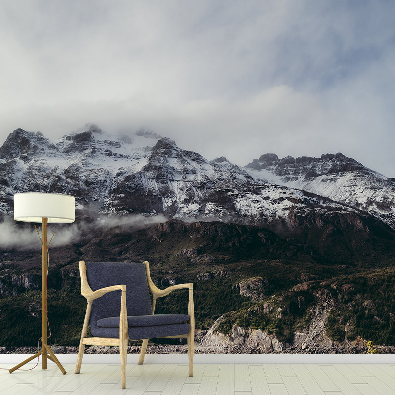 Decorative Photography Mural Wallpaper Mountain Range Indoor Wall Mural