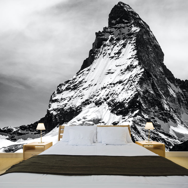 Decorative Photography Mural Wallpaper Mountain Range Indoor Wall Mural