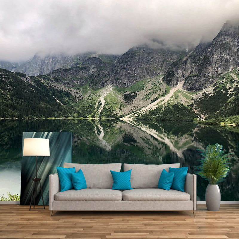 Decorative Photography Mural Wallpaper Mountain Range Indoor Wall Mural