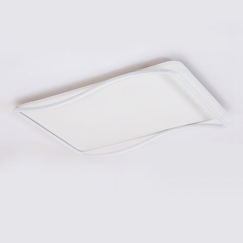 Geometry Shape LED Ceiling Lamp Modern Iron 1 Light Flush Mount for Living Room