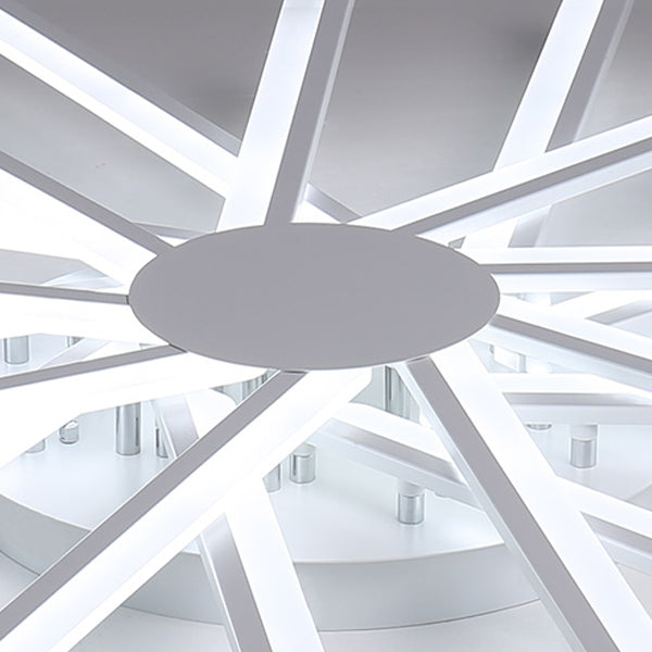 Line Shape LED Ceiling Lamp Modern Iron Flush Mount for Living Room Bedroom