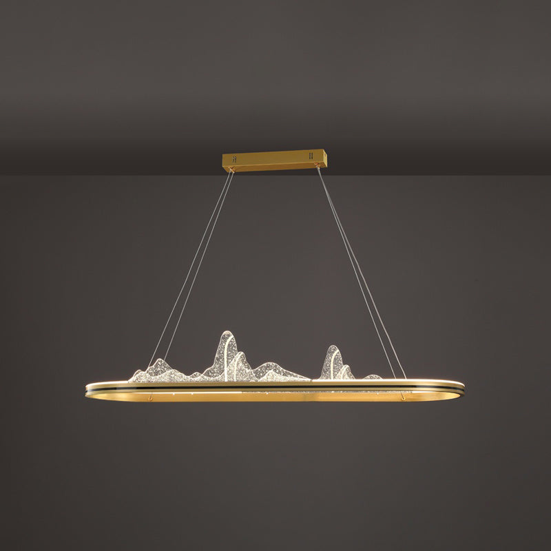 Contemporary Pendant Light for Kitchen Linear Island Pendant Light Metal 1-Light