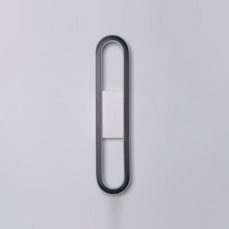 Oval Shape Metal Wall Light Modern Style 1 Light Wall Mount Light