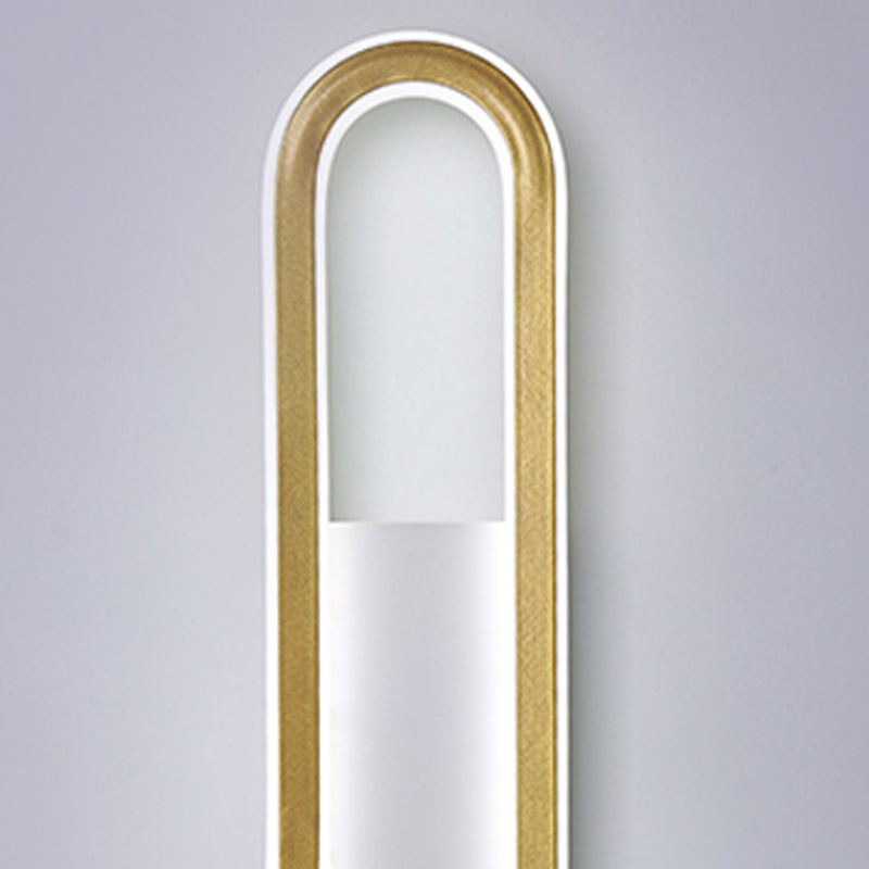 Oval Shape Metal Wall Light Modern Style 1 Light Wall Mount Light