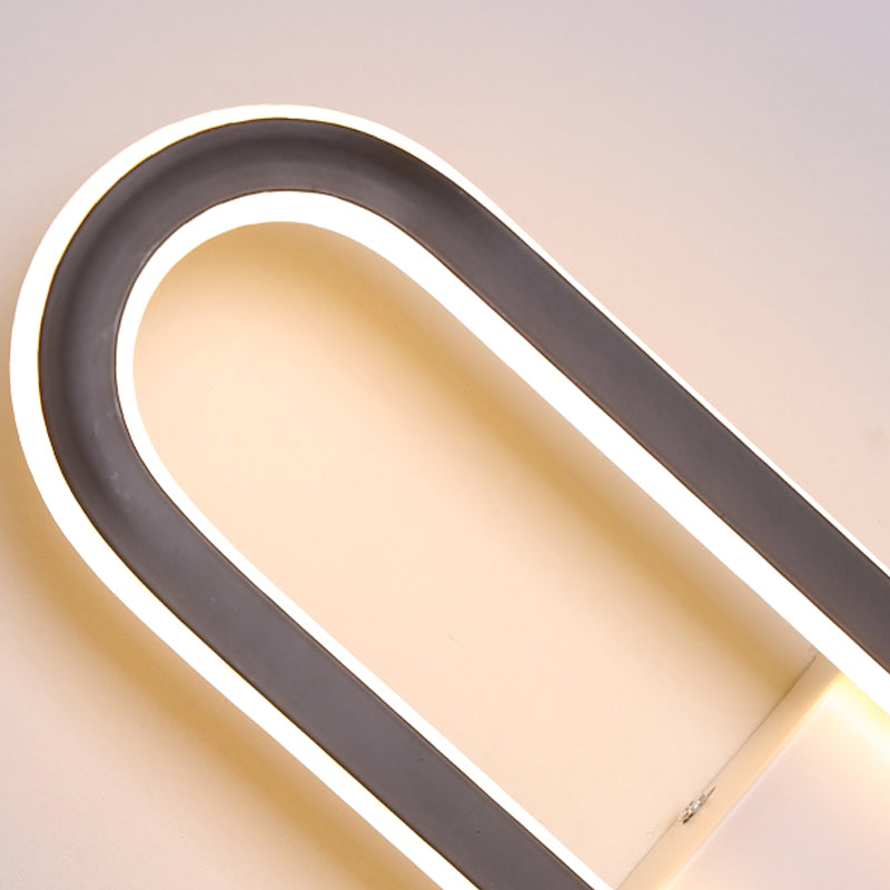 Oval Shape Metal Wall Light Modern Style 1 Light Wall Mount Light