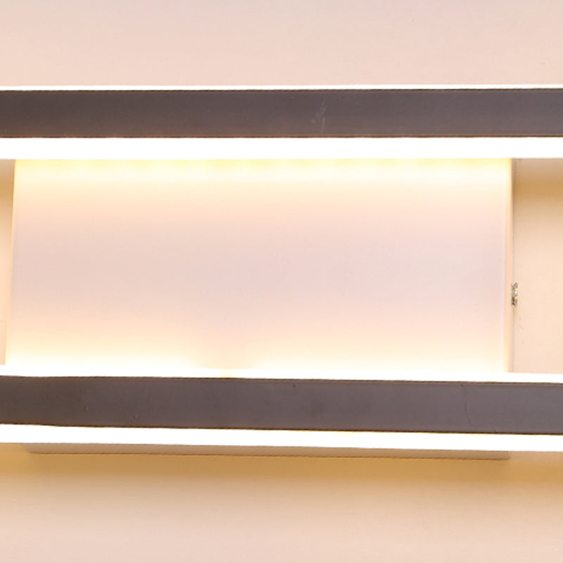 Oval Shape Metal Wall Light Modern Style 1 Light Wall Mount Light