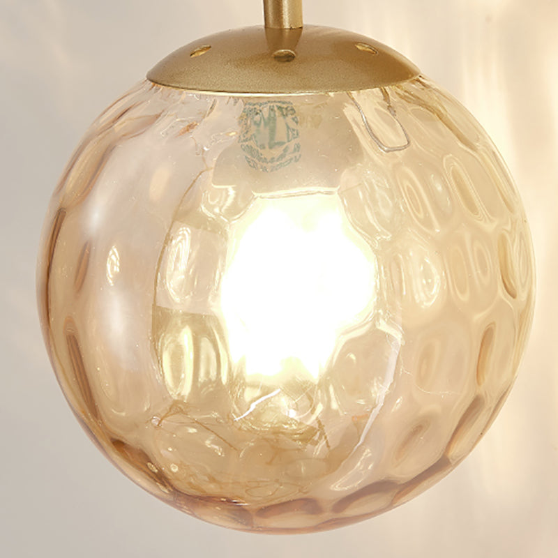 1 Light Ball Wall Lighting Fixtures Modern Style Glass Wall Mounted Lights
