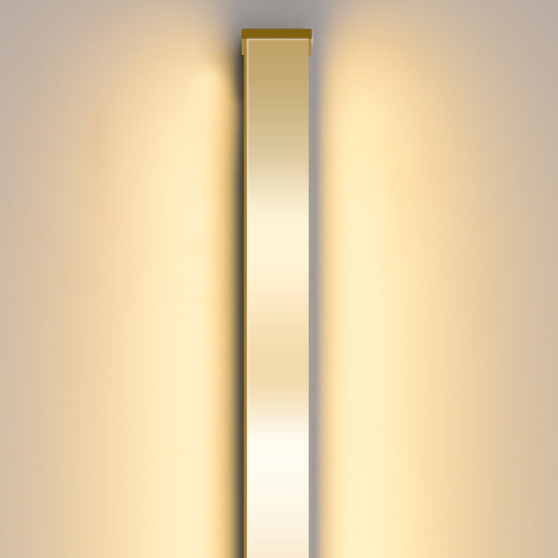 Linear Shape Metal Wall Light Modern Style Single Light Wall Lighting Idea