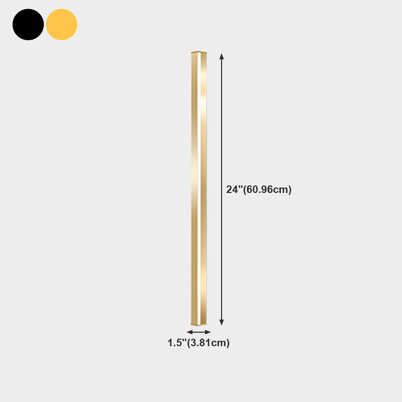 Linear Shape Metal Wall Light Modern Style Single Light Wall Lighting Idea