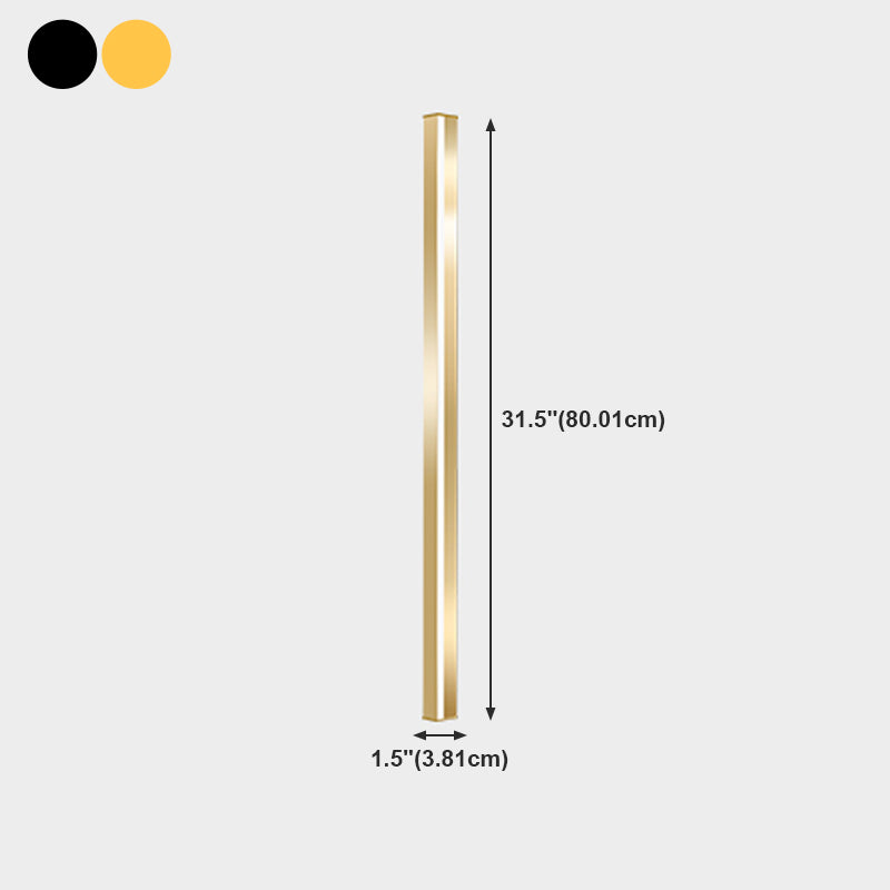 Linear Shape Metal Wall Light Modern Style Single Light Wall Lighting Idea