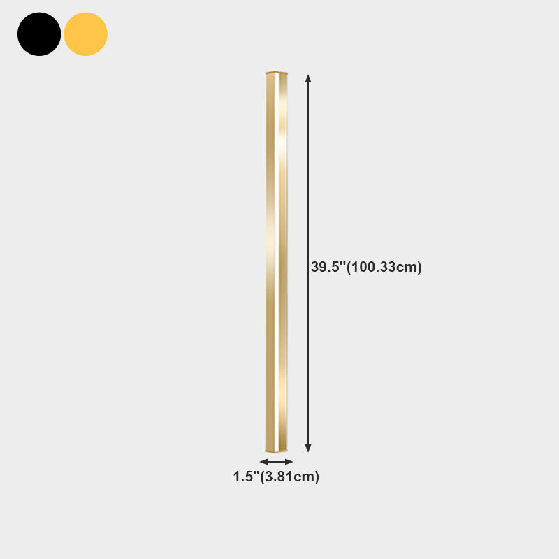 Linear Shape Metal Wall Light Modern Style Single Light Wall Lighting Idea