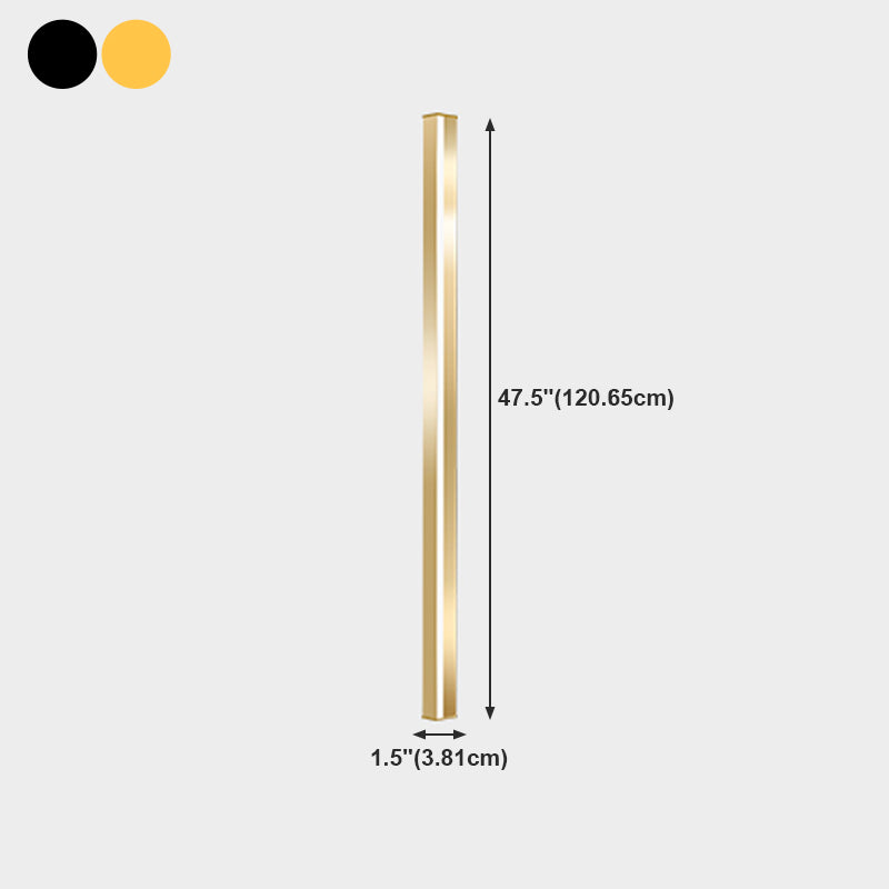 Linear Shape Metal Wall Light Modern Style Single Light Wall Lighting Idea