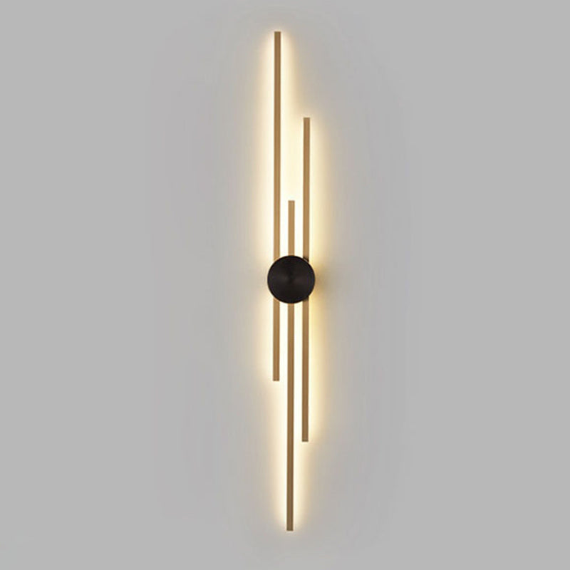 Multi Lights Linear Wall Lighting Fixtures Modern Style Metal Wall Mounted Lights