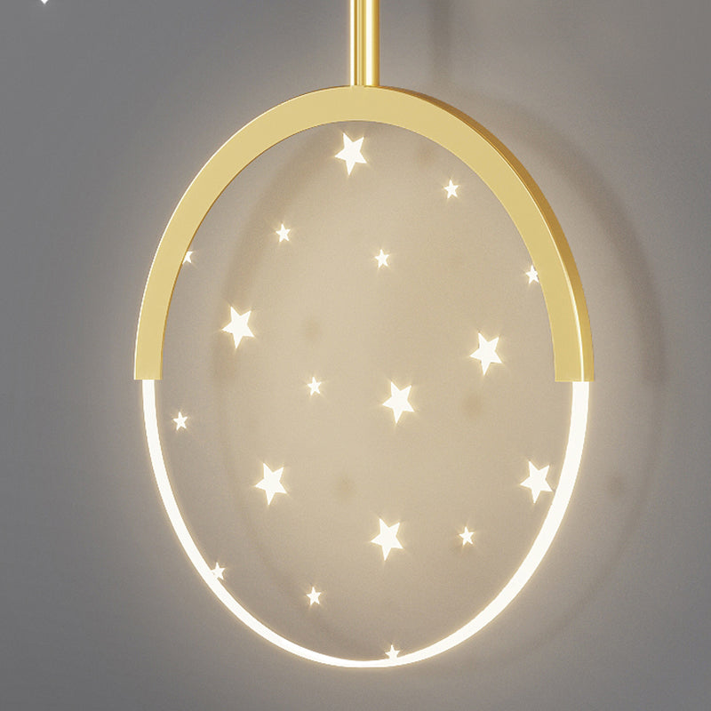 Modern Metal Wall Light Geometric 2 Lights LED Wall Sconce for Bedroom