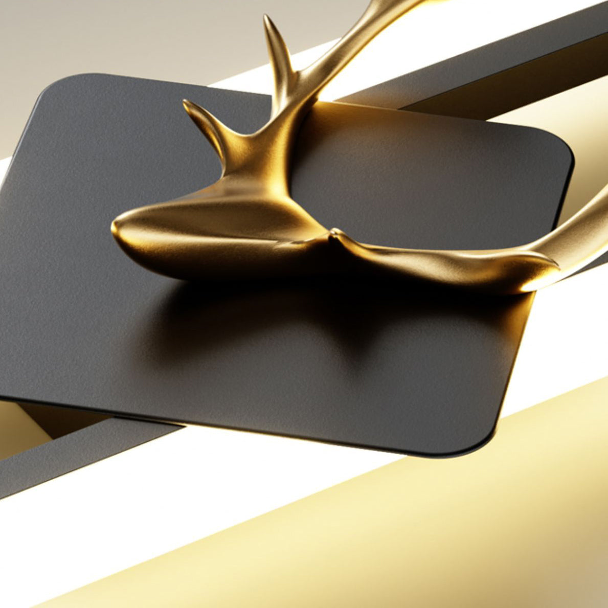 Linear Shape Metal Wall Lights Modern Style 2 Light Wall Mount Lamps in Black