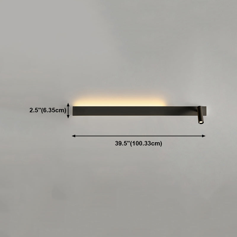 Metal Square Shape Wall Light Modern Style 2-Lights Reading Wall Mounted Light Fixture