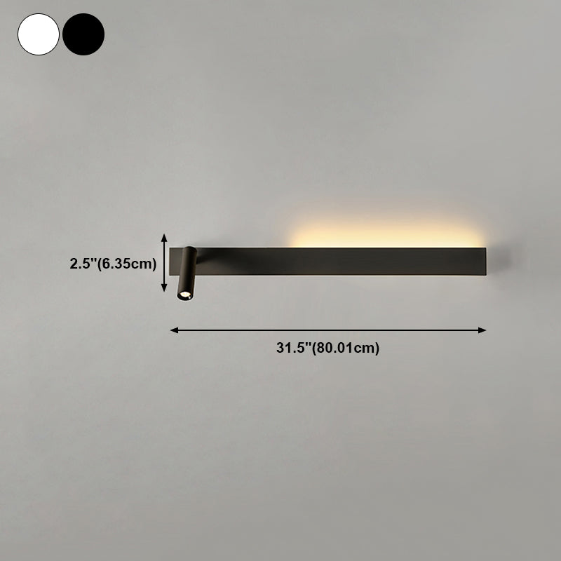 Metal Square Shape Wall Light Modern Style 2-Lights Reading Wall Mounted Light Fixture