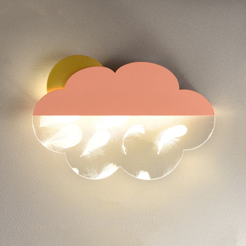 Metal Cloud Wall Lighting Fixtures Modern Style 1 Light Wall Lamps