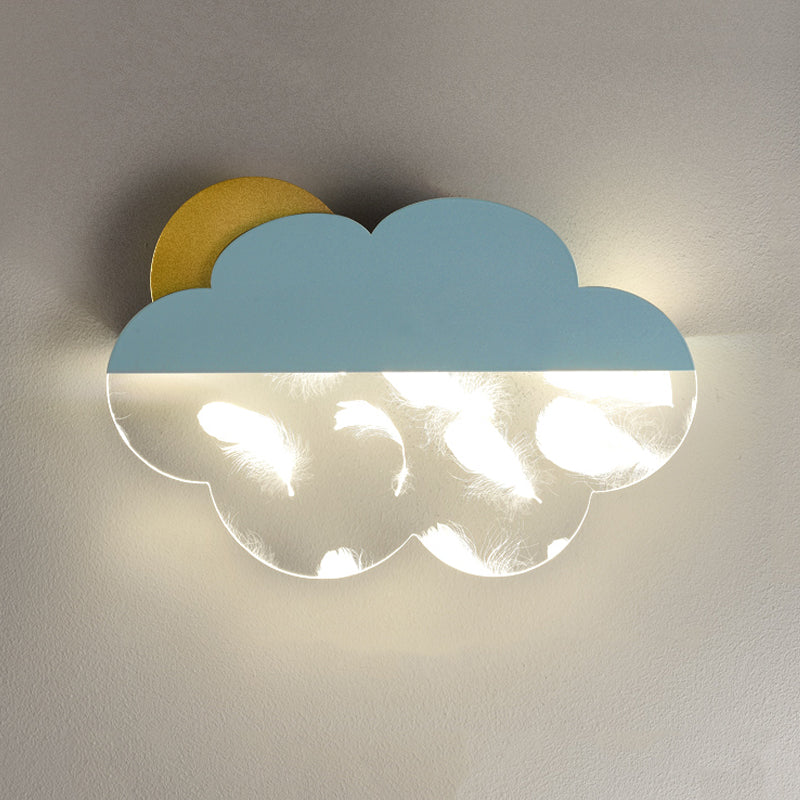 Metal Cloud Wall Lighting Fixtures Modern Style 1 Light Wall Lamps
