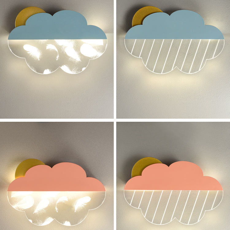 Metal Cloud Wall Lighting Fixtures Modern Style 1 Light Wall Lamps