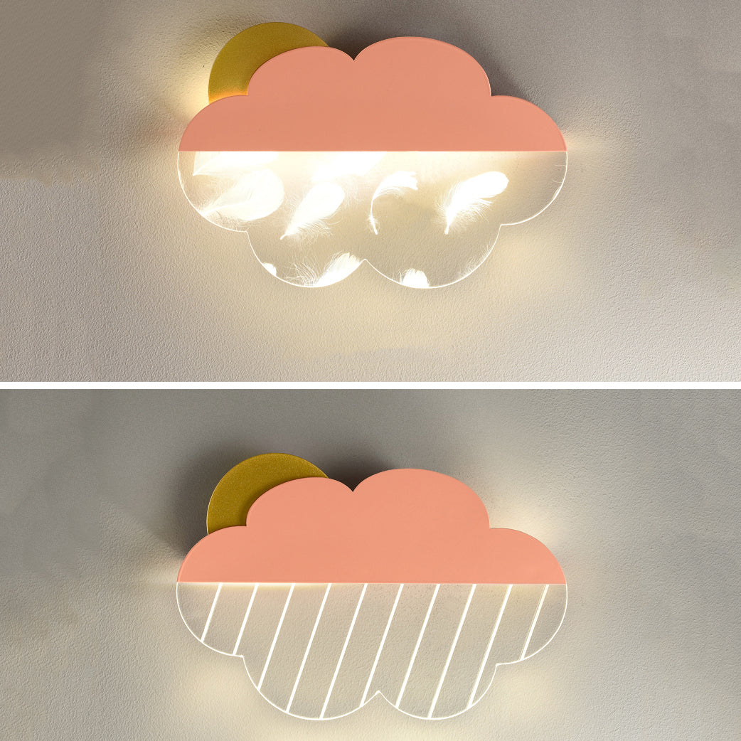 Metal Cloud Wall Lighting Fixtures Modern Style 1 Light Wall Lamps