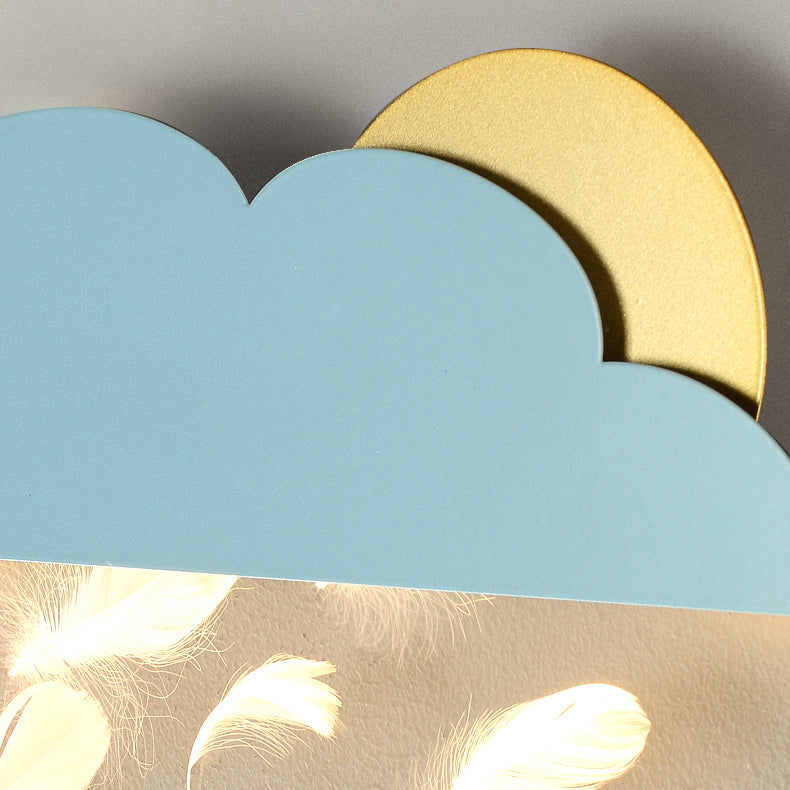 Metal Cloud Wall Lighting Fixtures Modern Style 1 Light Wall Lamps