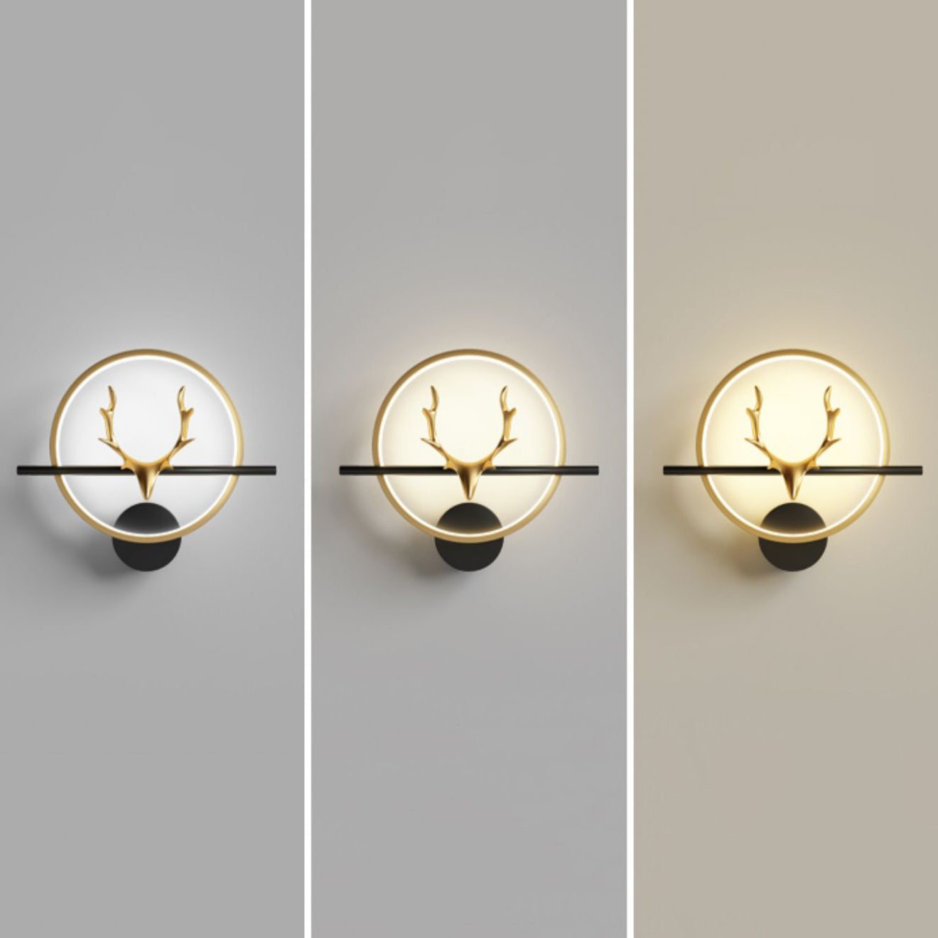 Metal Round Shape Wall Light Modern Style 1 Light Wall Mounted Light Fixtures